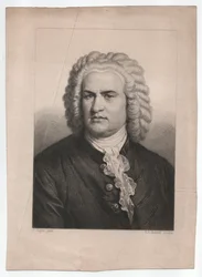 Johann Sebastian Bach (1685-1750) (c. 1850, grabado)
