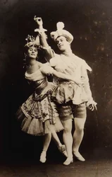 Anna Pavlova y Vaslav Nijinsky en el ballet Le Pavillon d