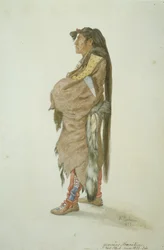 Ahsch?psa Masihichsi, un hombre Hidatsa