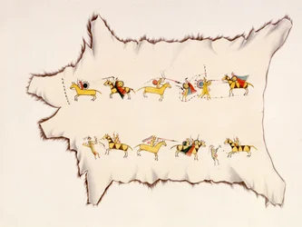 Bata de búfalo Hidatsa