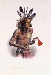 Mato-Tope, adornado con las insignias de sus hazañas bélicas, 1844