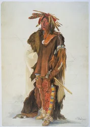 Wahk-ta-Ge-Li. Un guerrero Sioux