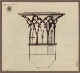 Capitel de columna octogonal