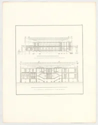Vistas del castillo de Krzescowice, lámina 50 de la serie «Colección de proyectos arquitectónicos»
