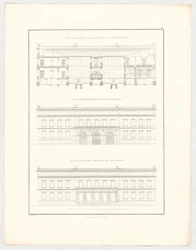 Vistas del castillo de Krzescowice, lámina 51 de la serie «Colección de proyectos arquitectónicos»