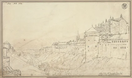 Vista del Castillo de Praga con el coro de la catedral de San Vito