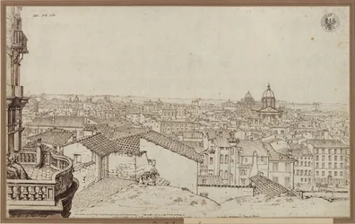 Vista de Roma desde la vivienda de Schinkel en el Monte Pincio