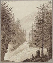 El paso de Klamm con el arroyo Gasteiner Ache cerca de Lend, en la región de Salzburgo