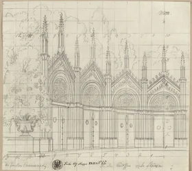 Los príncipes Chawansky. Tragedia de Ernst Raupach. Proyecto para una decoración. Capilla de San Jorge
