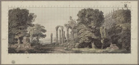 Iglesia y ruinas de un monasterio gótico entre los árboles