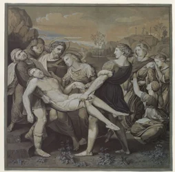 Copia del "Traslado al sepulcro" de Rafael