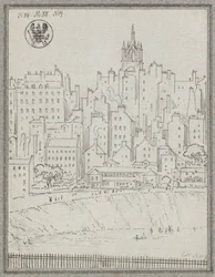 Vista de Edimburgo con casas