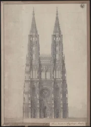 Estrasburgo. Catedral. Proyecto para la finalización de la fachada oeste