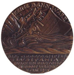 Medalla conmemorativa del torpedeo del transatlántico "Lusitania", 7 de mayo