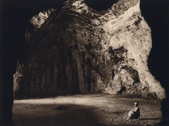 Jerusalén, Gruta de Jeremías (foto b/n)