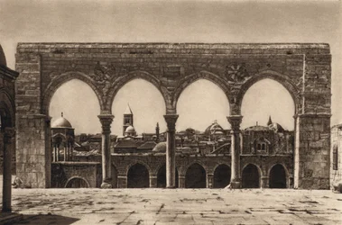 Jerusalén, Lugar del Templo (foto b/n)