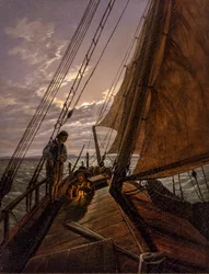 Velero, después de 1820 (Óleo sobre lienzo)