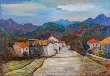 Calle del pueblo en el Tesino