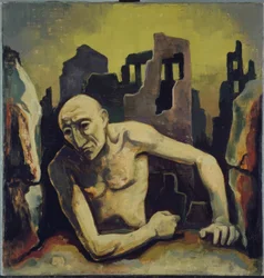 Hombre en ruinas 