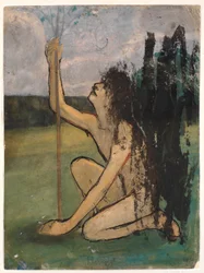 Niño plantando