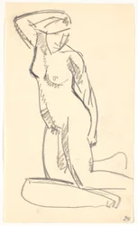 Modelo arrodillada