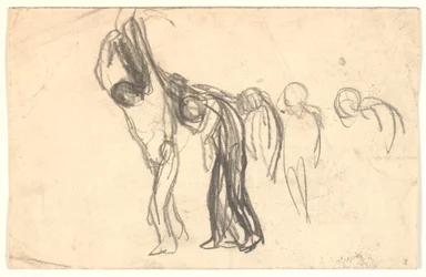Boceto de composición: algunas personas llevan a un muerto?