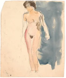Modelo femenina de pie