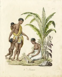 Familia africana (en letra de imprenta)