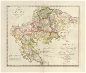 Mapa de Crotia de 1803 por Karl Joseph Kipferling