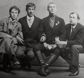 Osip Mandelstam, Korney Chukovsky, Benedikt Livshits y Yury Annenkov, 1914