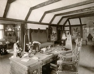 El estudio del autor ruso Leonid Andreyev, principios del siglo XX