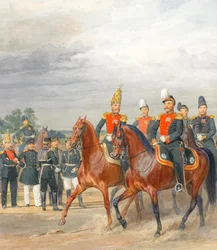 Oficiales del Regimiento de Caballería Montada