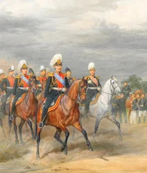 Oficiales del Regimiento de Caballería Montada