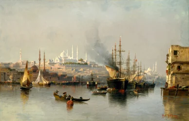 Vista de Constantinopla desde el Cuerno de Oro