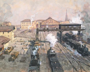 Estación de Viena (acuarela)