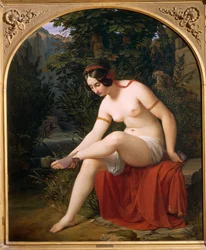 Ninfa bañándose, de Heinrich Karl Anton Mucke (1806-1891)