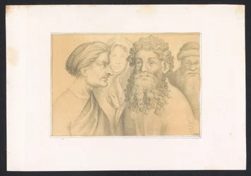 Tres hombres y un jonge vrouw Diseños y estudios de un maestro holandés del siglo XV. Siglo. Basado en los originales conservados en la Biblioteca Real de Berlín (título de la serie)
