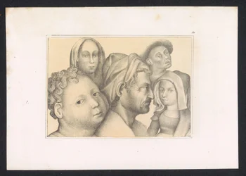 figuras vijf Diseños y estudios de un maestro holandés del siglo XV. Siglo. Basado en los originales conservados en la Biblioteca Real de Berlín (título de la serie)