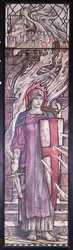 Fortaleza: Diseño para vidrieras en la Iglesia de Todos los Santos, Eastchurch, Isla de Sheppey, c.1912