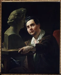 "Portrait du sculpteur Ivan Vitali (1794-1855)" Peinture de Karl Briullov (Brioullov) (1799-1852) 1836-1837 Galería Estatal Tretyakov, Moscú
