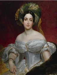 Retrato de la baronesa Aurora Charlotta Demidova, de soltera Stjernvall, 1808-1902, 1837