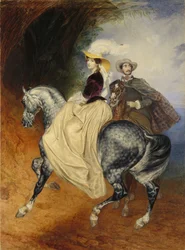 Los Jinetes. Retrato de Eugeny y Emily Mussard, 1849