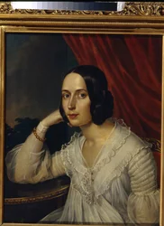 Retrato de Natalia Alekseevna Touchkova Ogareva (1829-1913) (Retrato de N. A. Tuchkova Ogareva). Pintura de Karl Reichel (1788-1857), huile sur toile 1842. Arte ruso