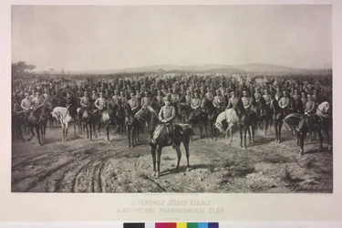 El emperador Francisco José I en la cúspide del Ejército Territorial Húngaro