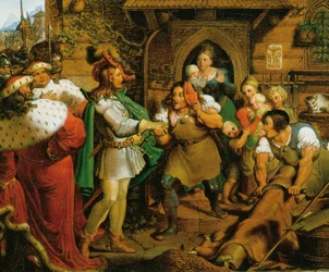 El emperador Maximiliano I visita a los artesanos