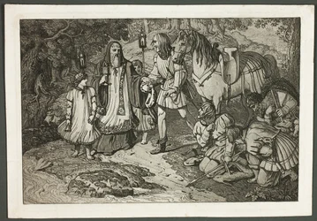 Rodolfo de Habsburgo y el sacerdote