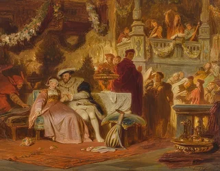 Enrique VIII corteja a Ana Bolena en el baile del Cardenal Wolsey