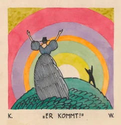 He Comes, c.1921 (gouache sobre papel)