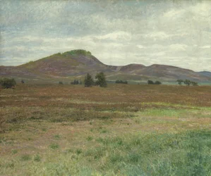 Paisaje cerca de Harburg (óleo sobre lienzo)