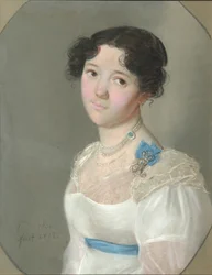 Retrato de la Condesa Agrafena Yuryevna Obolenskaya 1789-1829, de soltera Neledinskaya-Meletskaya, 1812